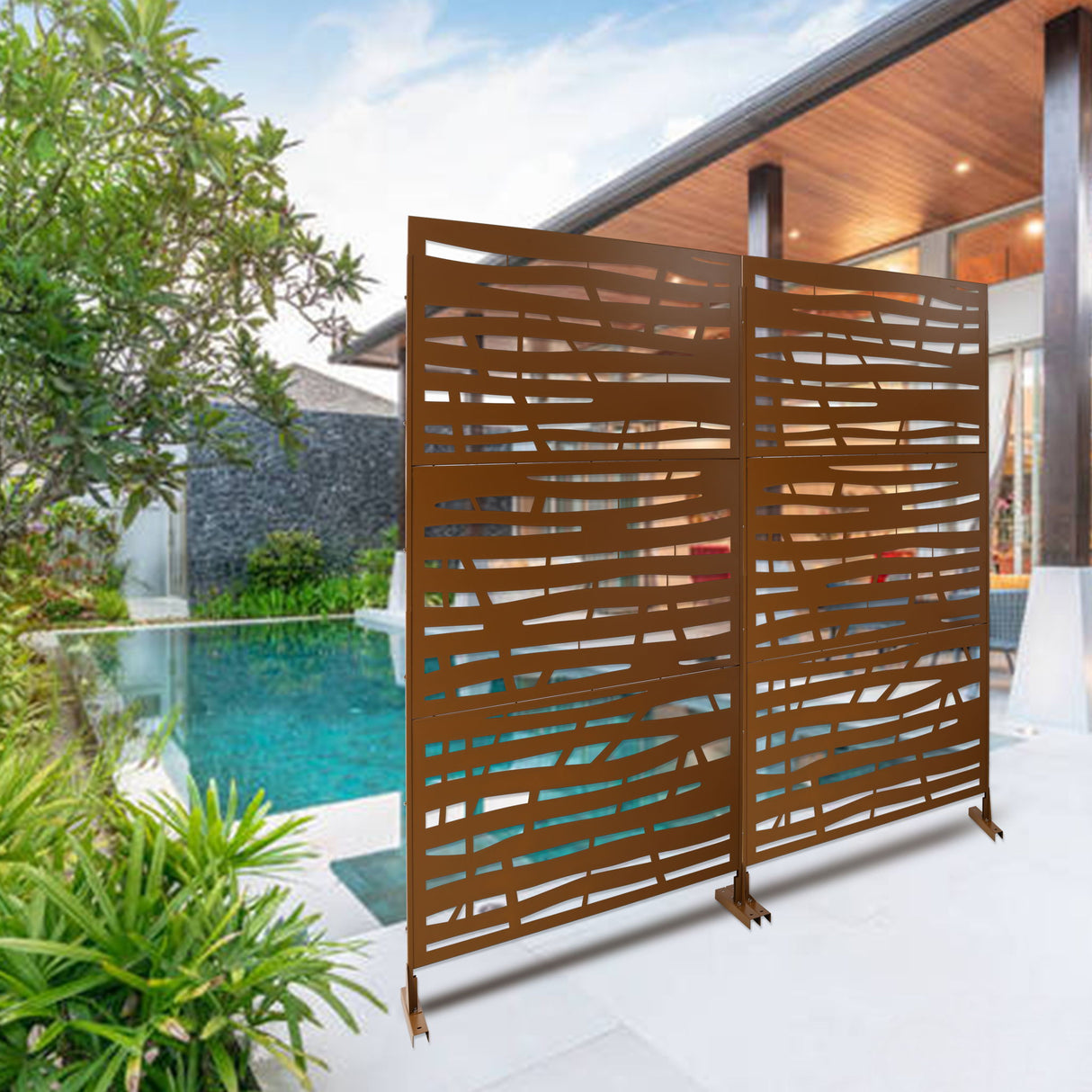 Outdoor & Indoor Privacy Screen Metal Privacy Screen