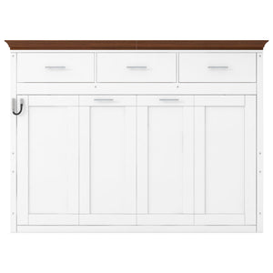 Twin Size Murphy Bed With 3 Drawers - White