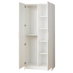 Viviane - Closet With Hanging Bars And 5 Shelves - White