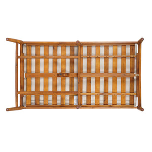 Cape Outdoor Acacia Chaise Lounge with Rope Woven
