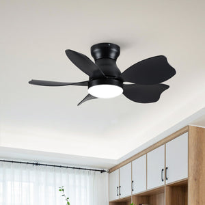 Low Profile Flush Mount Ceiling Fan With Light