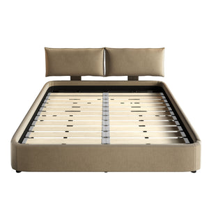Cloud Bed Frame With Oversized Padded Movable Headboard