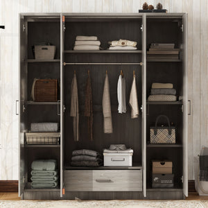 4 Door Wardrobe With 1 Drawer