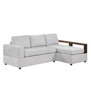 Sectional Sofa Upholstered Sofa Couch With Reversible Armrests For Living Room