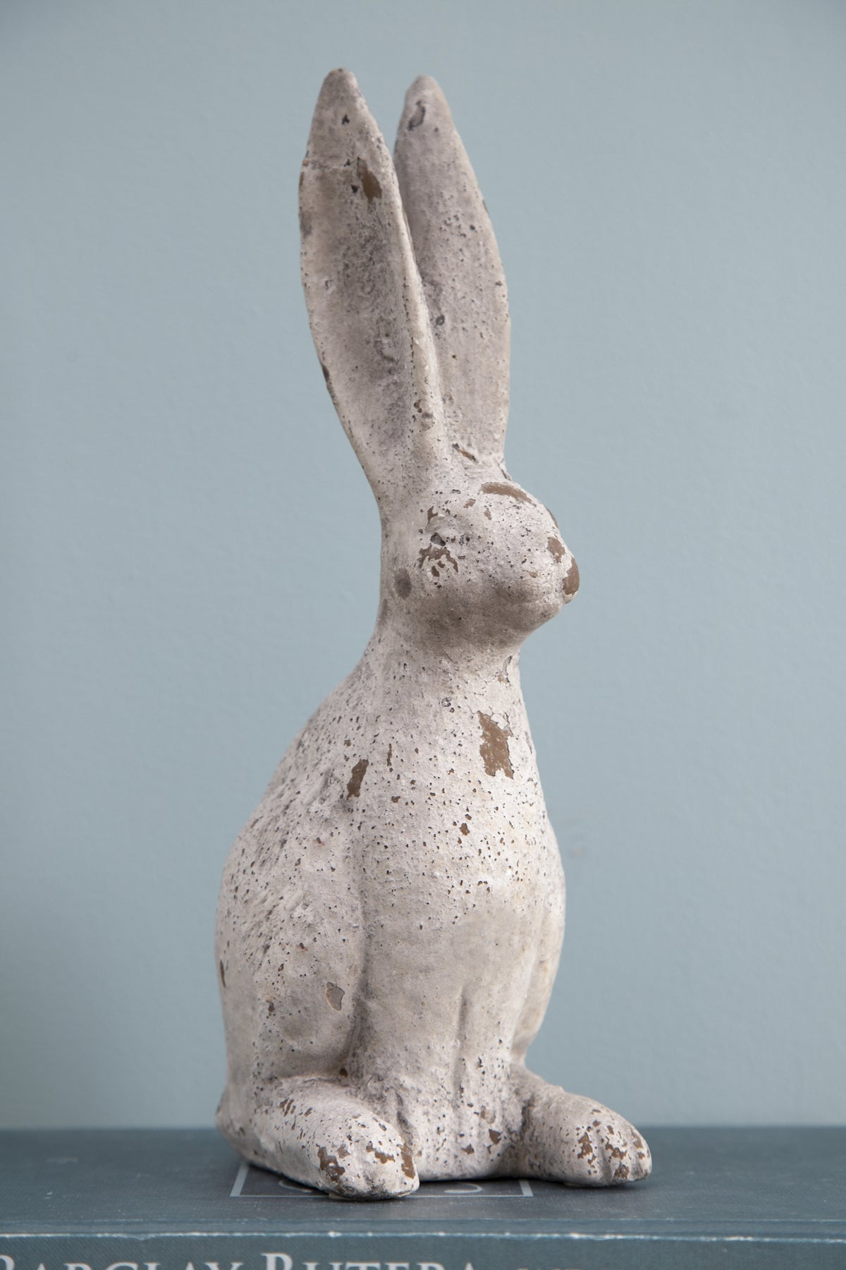 Weathered Cement Rabbit Statue