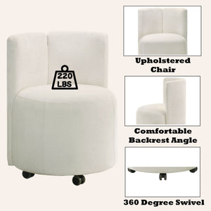 Side Chair With Swivel (Set of 2) - White