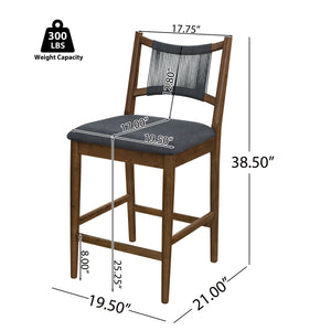 Arno Indoor Upholstered Wooden Counter Stool