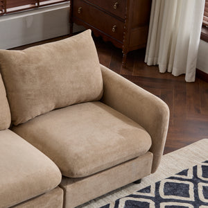 69 in. 2-Seats Modular Sectional Velvet Sofa Corner Chair Sofa Couch, Nomad