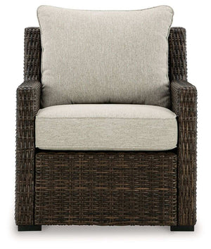 Brook Ranch - Lounge Chair With Cushion - Brown - Best Buy Furniture