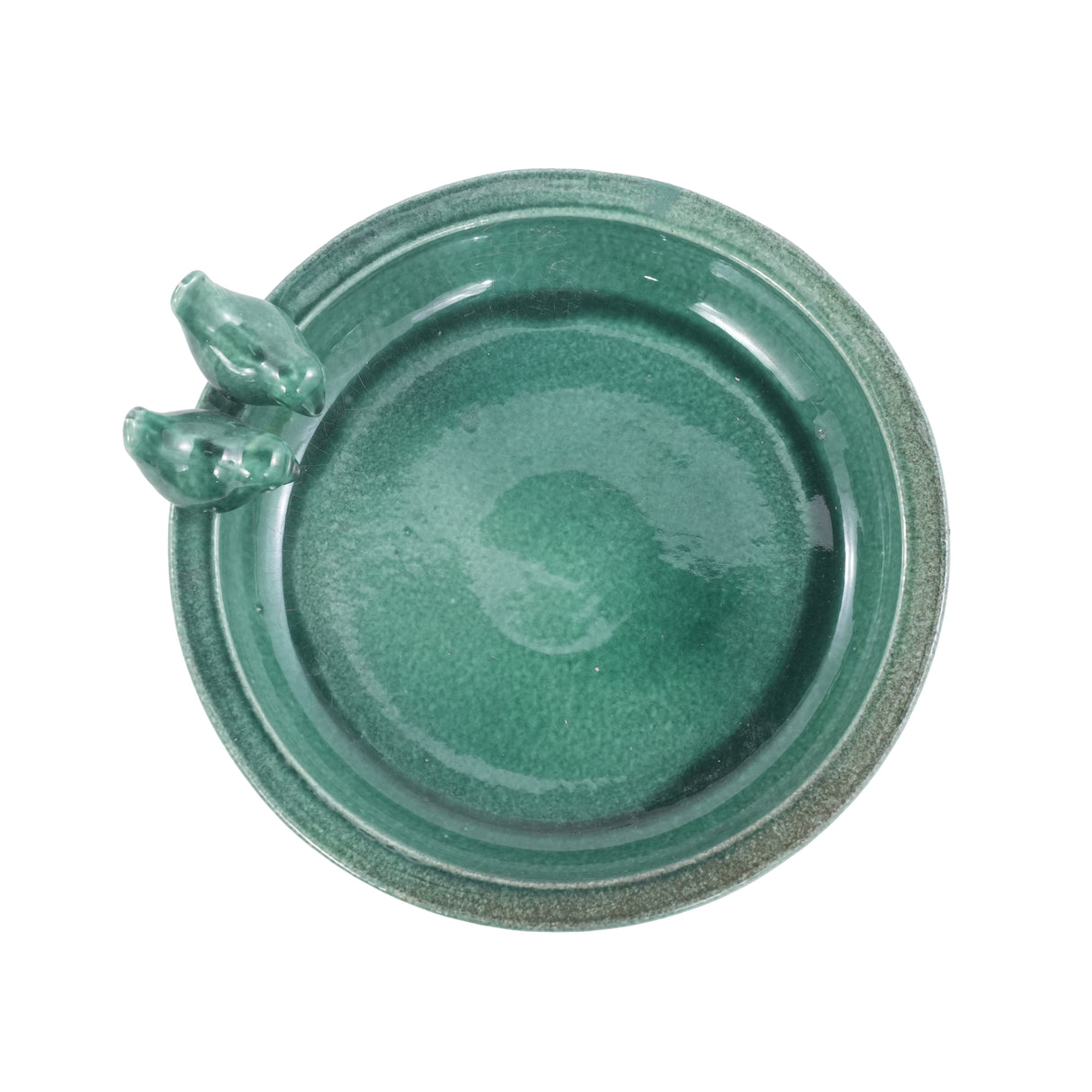 Handmade Ceramic Bird Bath, 11.8 Inch Forest