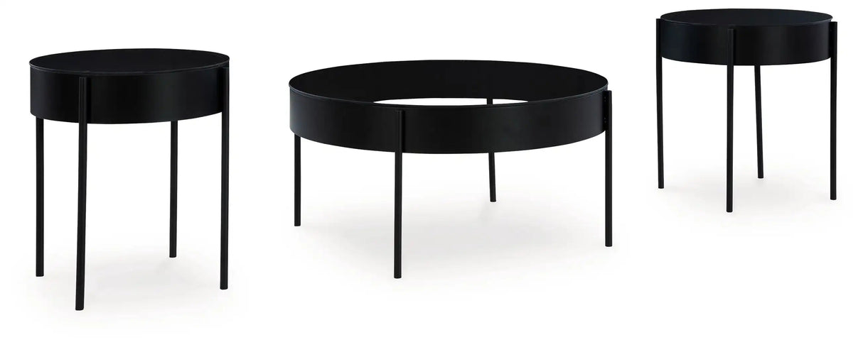 Ardoline - Occasional Table Set (Set of 3) - Black - Best Buy Furniture