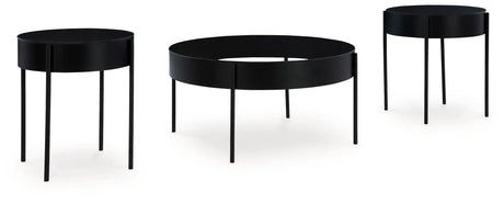Ardoline - Occasional Table Set (Set of 3) - Black - Best Buy Furniture
