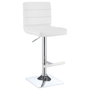 Fresco - Upholstered Adjustable Bar Stool (Set of 2) - White