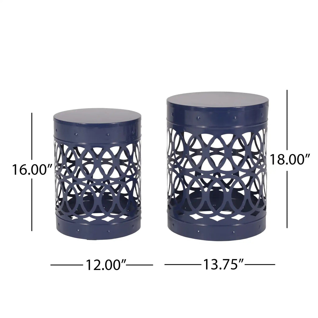 Delight - Powder Coated Iron End Table (Set of 2) - Best Buy Furniture