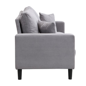 Modern Upholstered 2 Piece Sofa Set With 3 Seater And 2 Seater