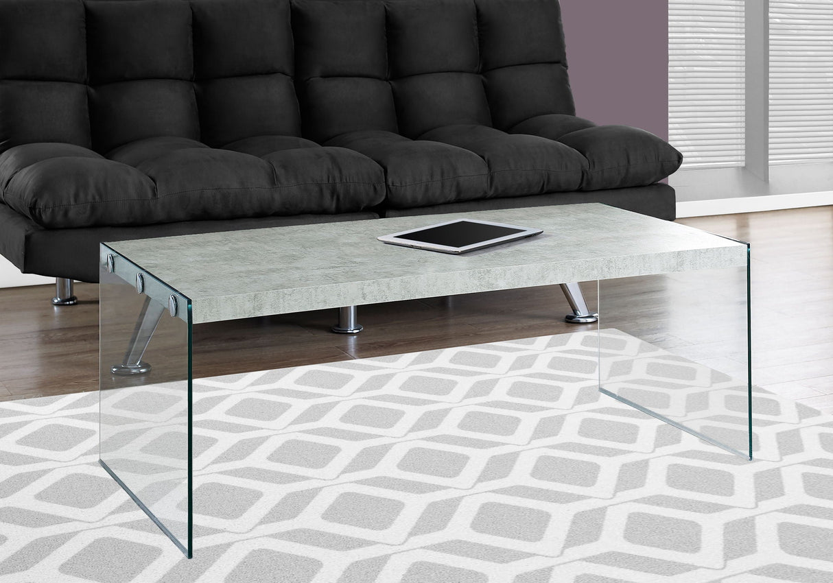 Coffee Table Rectangular For Living Room Clear Tempered Glass - Best Buy Furniture