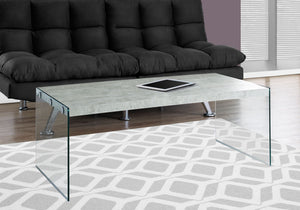 Coffee Table Rectangular For Living Room Clear Tempered Glass - Best Buy Furniture