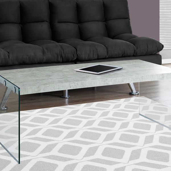 Coffee Table Rectangular For Living Room Clear Tempered Glass - Best Buy Furniture