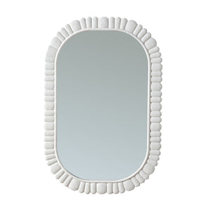 24"x36" Oval Scalloped Wall Mirror