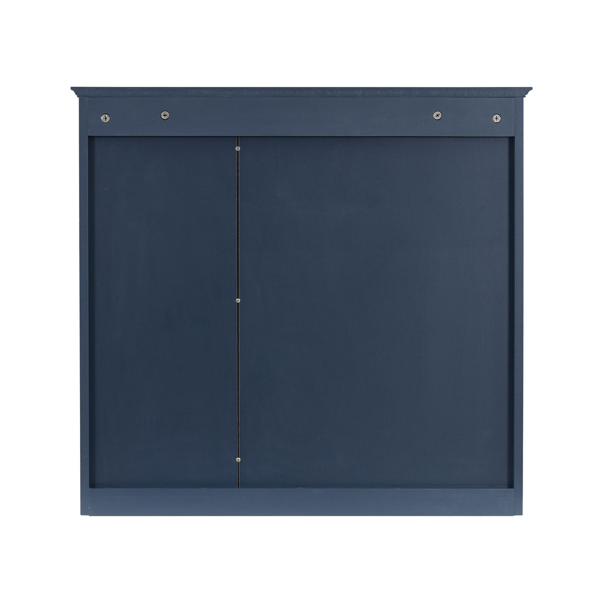 Bathroom Vanity With Top Sink, 2 Doors And 3 Drawers, Freestanding Set With Mirror Cabinet
