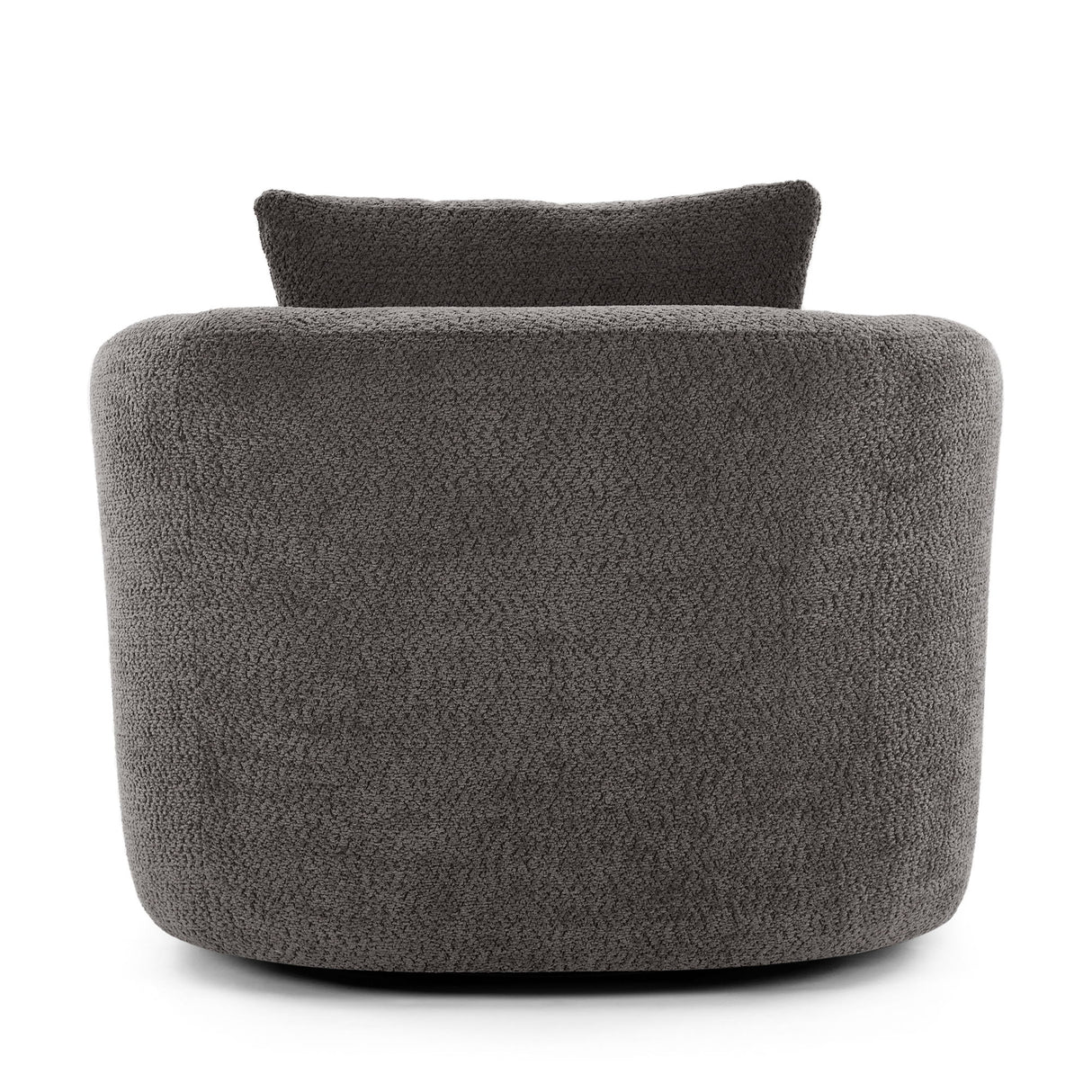 360° Swivel Barrel Sofa Chair With Throw Pillow, Upholstered Accent Chair