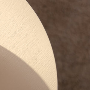 Beige Nesting Coffee Table Set of 2 Modern Drum Side Tables