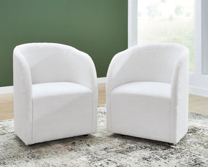 Rowanbeck - Dining Upholstered Arm Chair (Set of 2) - Ivory - Best Buy Furniture