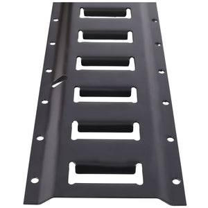 12 Pieces E Track Tie-Down Rail Kit For Trucks, Vans, Garages - Black