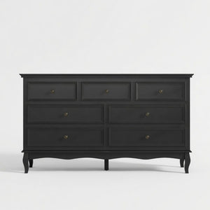 7 Drawer Dresser, Storage Chest - Black