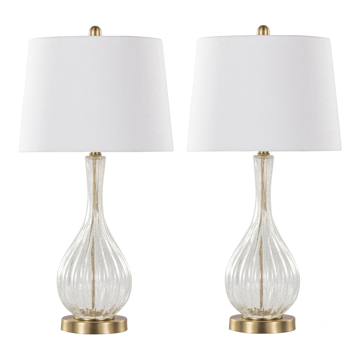 Jenny 27' Contemporary Glass Table Lamp Set of 2