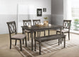Claudia II - Weathered 7 Pieces Dining Room Set - Gray - Best Buy Furniture