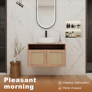 30" Bathroom Vanity with Ceramic Art Sink