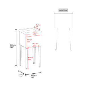 Katy Compact Utility Sink with Metal Legs for Laundry Room