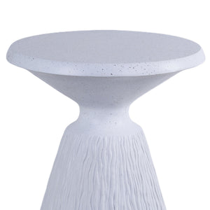 Outdoor End Table, Round Garden Stool - Aqua Gray
