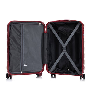 14"/20" 2-Piece ABS Spinner Wheel Luggage Set with Cosmetic Case