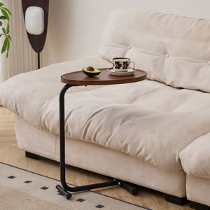 C-Shaped Side Table for Sofa and Bedroom