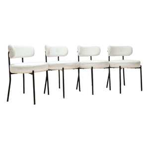 Mid-Century Modern Dining Chair With Curved Backrest