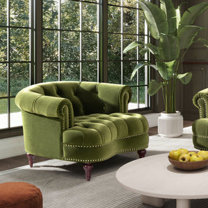 La Rosa - Victorian Tufted Upholstered Accent Chair