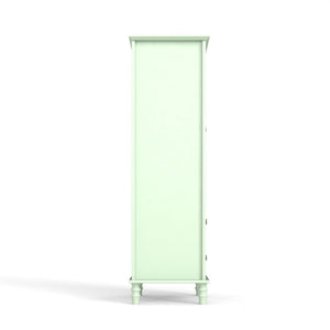 Minimalism Buffet Cabinet With Glass Doors And Double Drawer