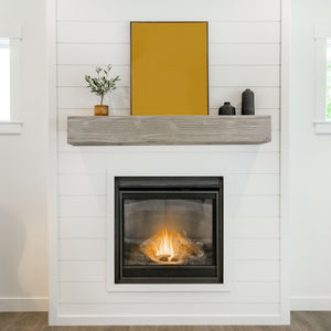 Rustic Wood Fireplace Mantel, Wall-Mounted & Floating Shelf For Home Decor