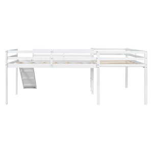 L Shaped Loft Bed With Ladder And Slide