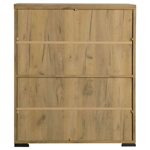 Door Accent Cabinet With Screens - Brown