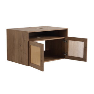 30" Bathroom Cabinet, 2-Soft Close Door, Float Mounting Design