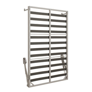 Queen Size Vertical Murphy Wall Cabinet Folding Bed With Automatic Legs - Gray