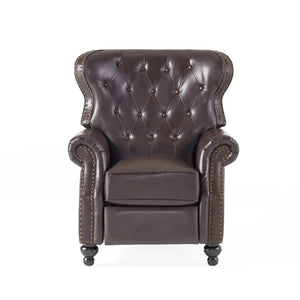 Contemporary Style Push Back Recliner With Button Tufted Stitching And Nailhead Trim - Best Buy Furniture