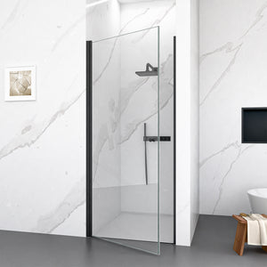 34"W x 72"H Frameless Circular Pivot Shower Door in Matte