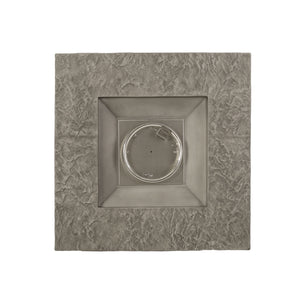 Classic Design Square Fire Pit With Top And 40, 000 Btu Heat Output - Stone Gray