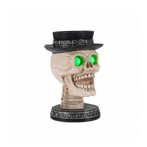 Halloween Skull Candle Holder with Glowing LED