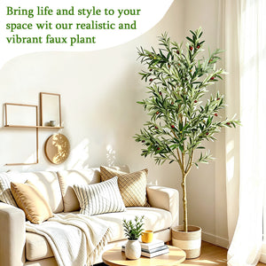 6FT Artificial Olive Tree Indoor Faux Plant