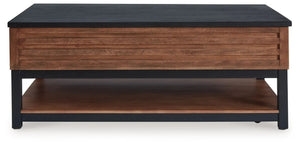Kallari - Lift Top Cocktail Table - Warm Brown / Black - Best Buy Furniture